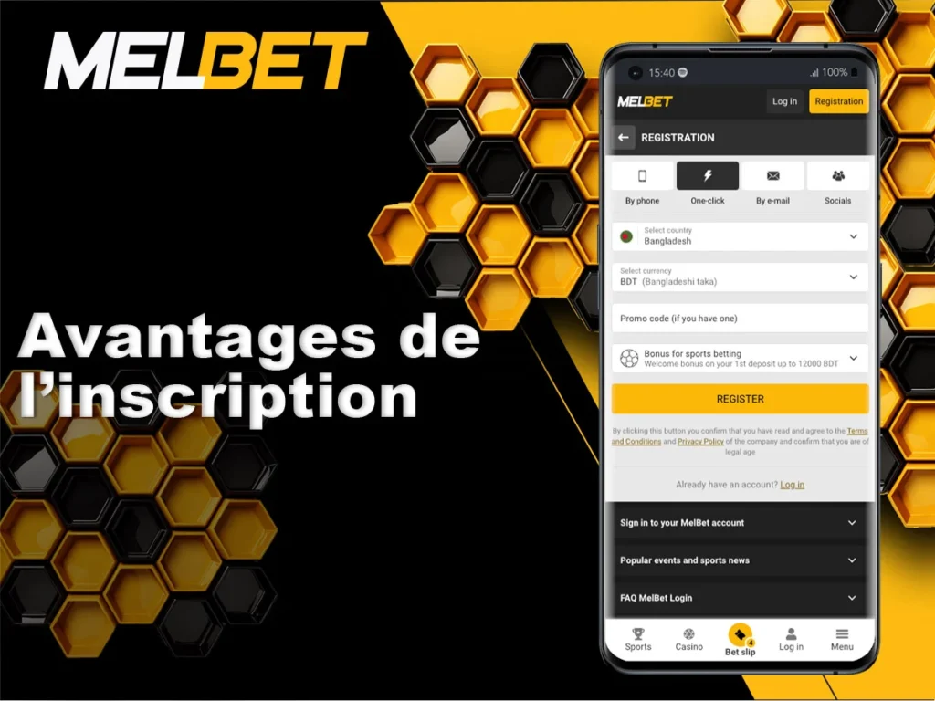 Quels sont les avantages de l'inscription sur Melbet