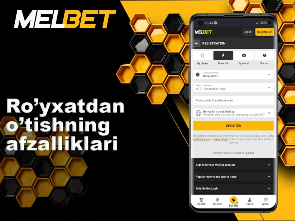 Melbet-da ro'yxatdan o'tishning afzalliklari nimada