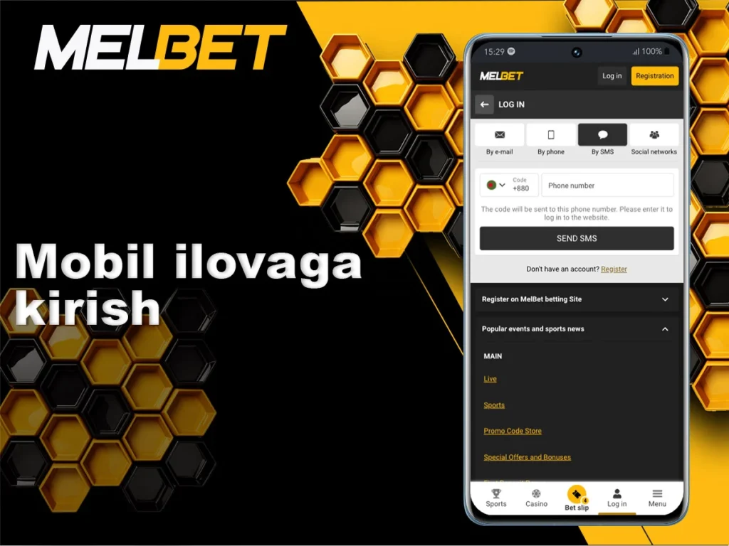 Melbet ilovasidan hisob qaydnomasiga kiring