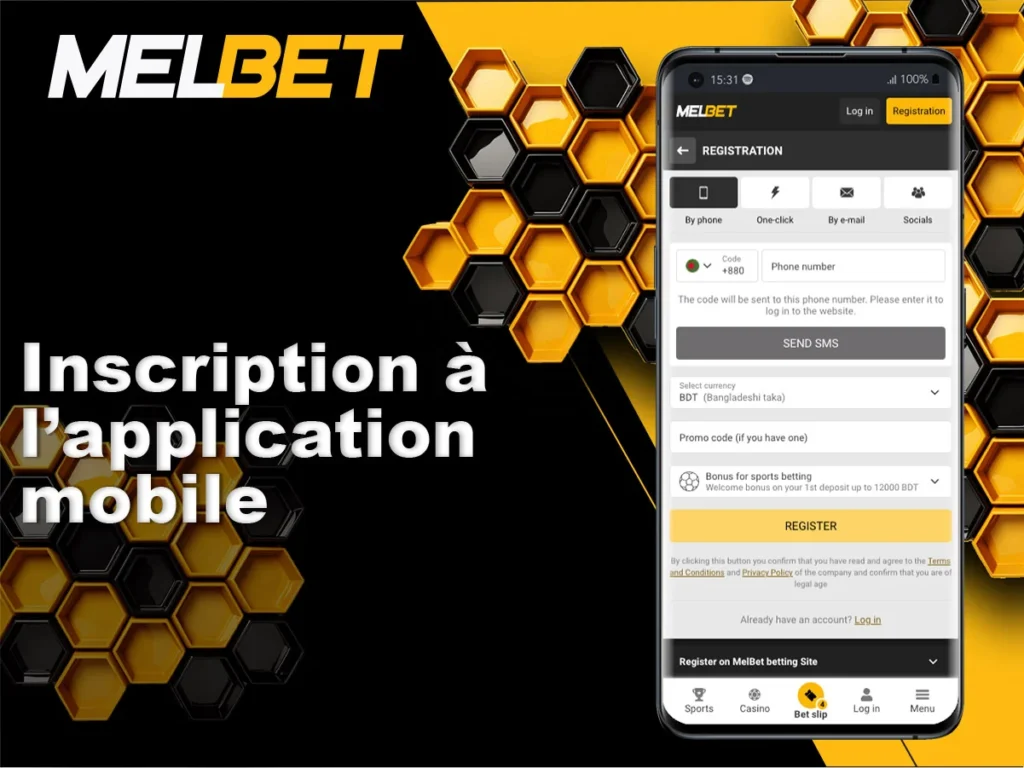 Créez un nouveau compte depuis l'application mobile