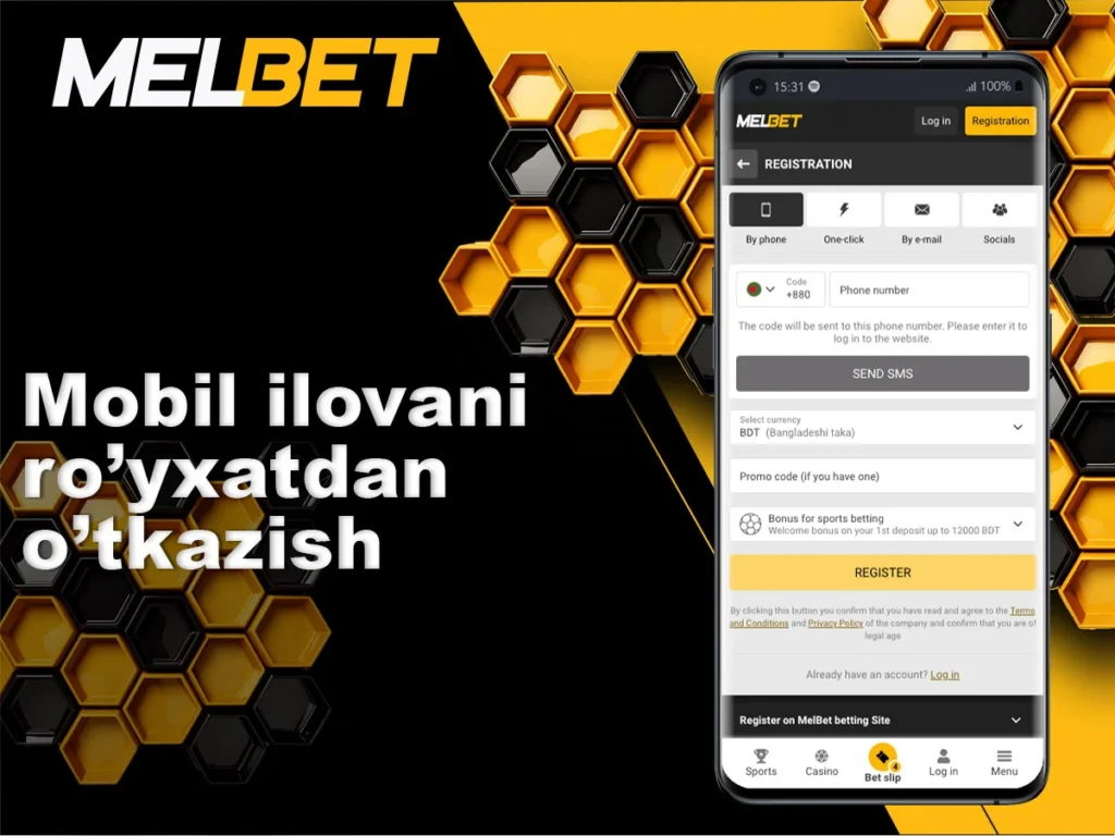 Mobil ilovadan yangi hisob yarating