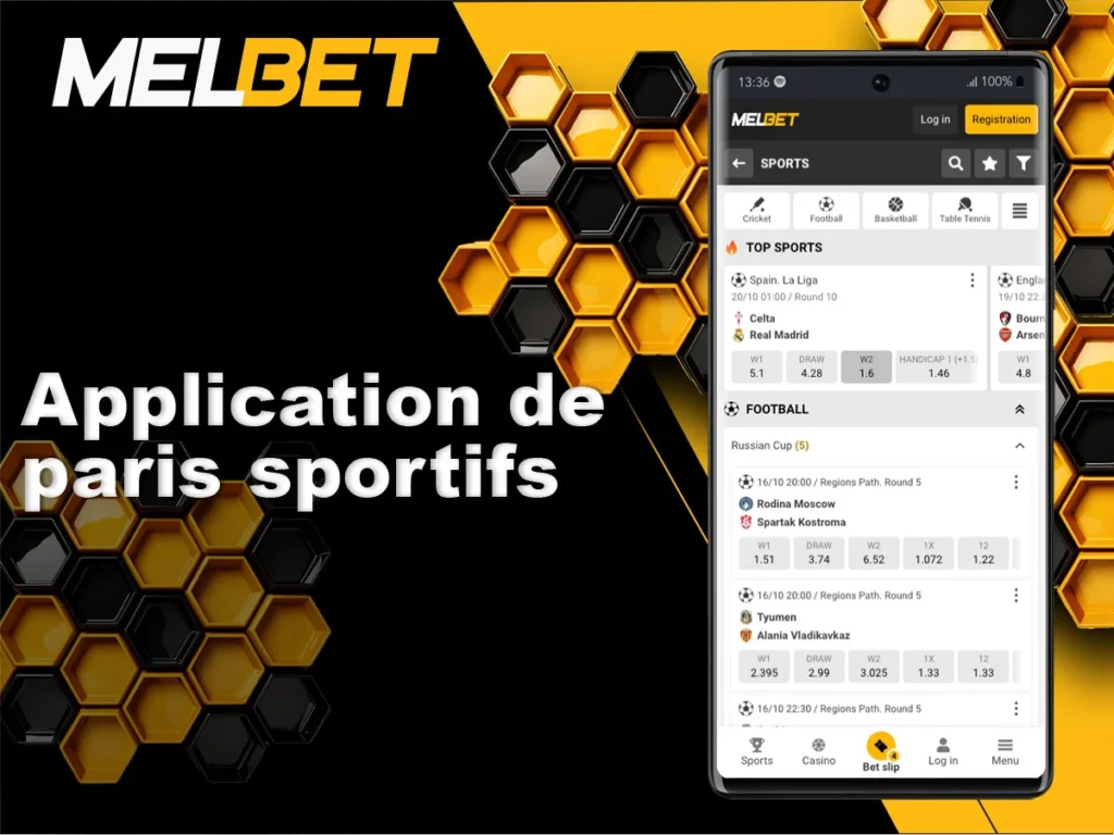 Les utilisateurs peuvent utiliser l'application pour les paris sportifs