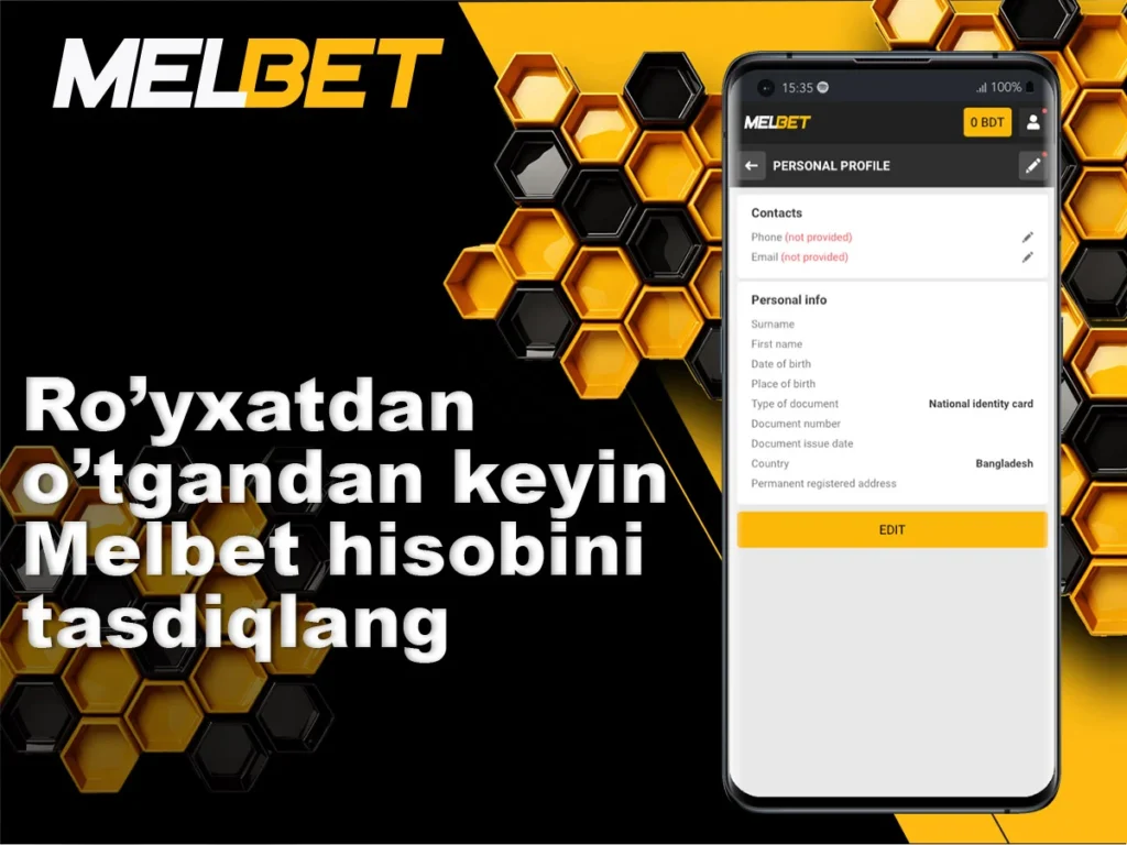 Elektron pochta, telefon, shaxsiy ma'lumotlar kabi hisobingiz ma'lumotlarini tekshirish qadamlari.